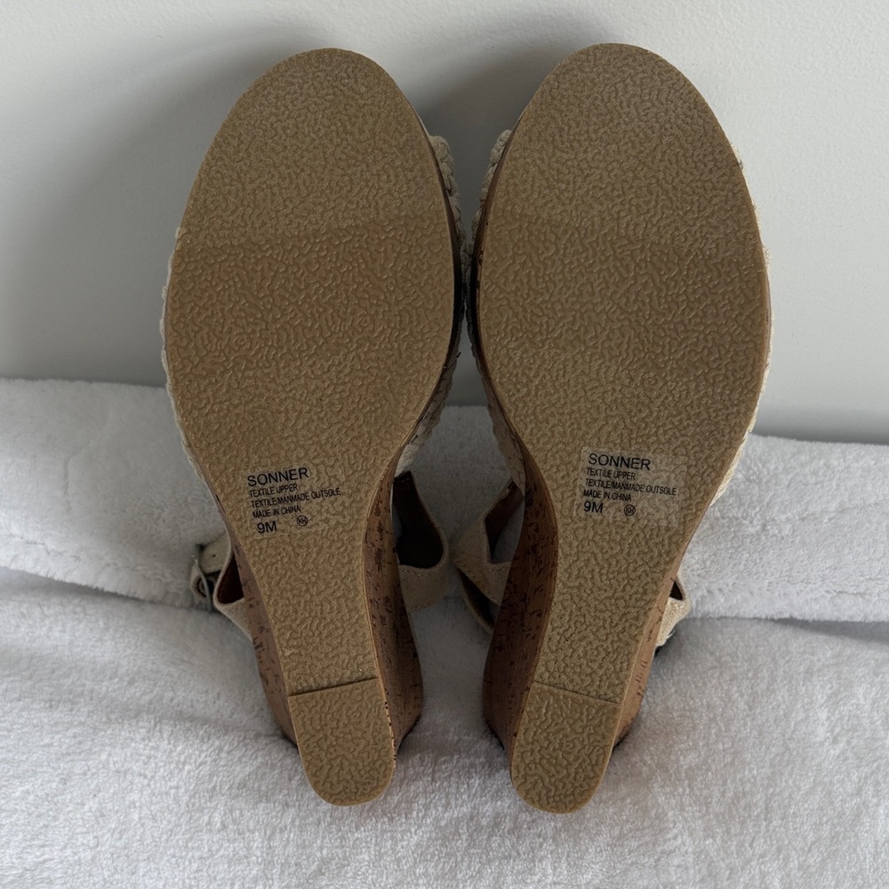 Altar’d State Sonner Natural Linen Wedge Sandals | Size 9 | NWOT - Picture 10 of 12
